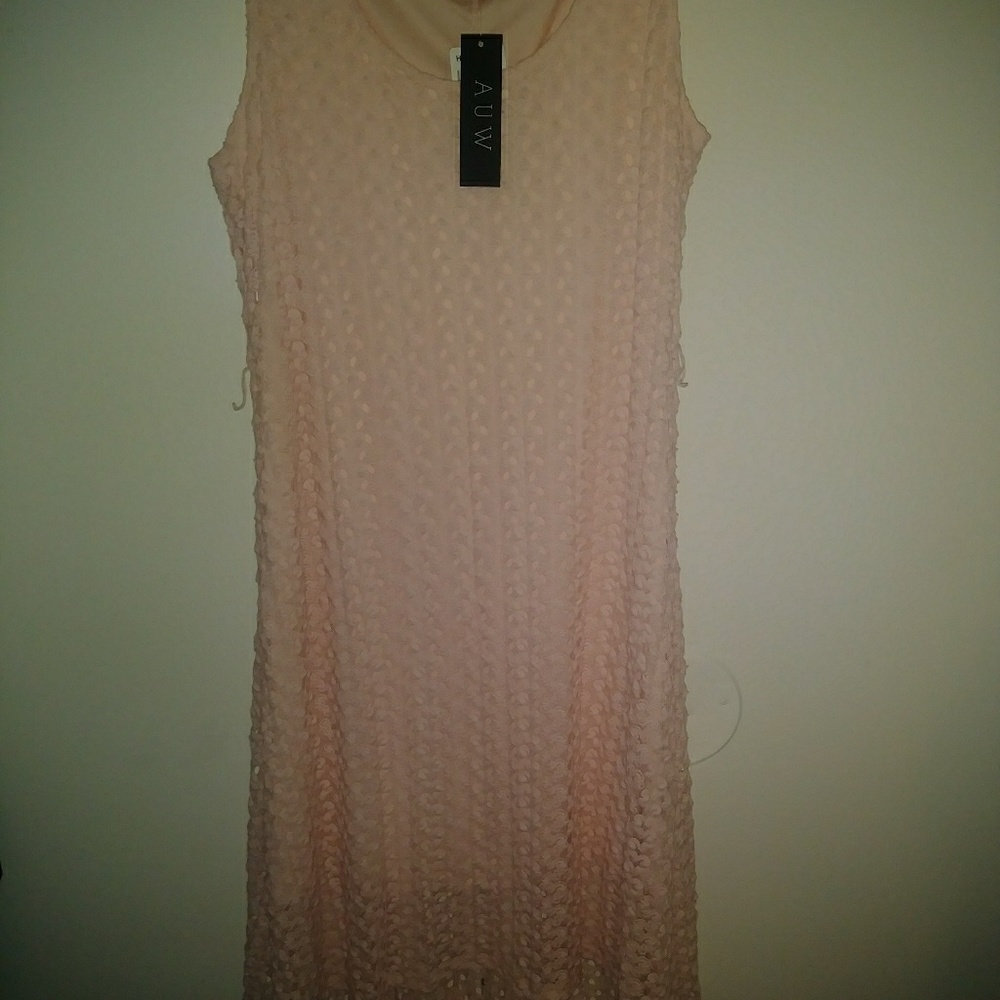Pink High- Lo Knit Dress - Picture 1 of 7